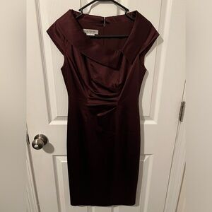Kay Unger Silk Blend Evening Special Occasion Dress Dark Red Sz 2
